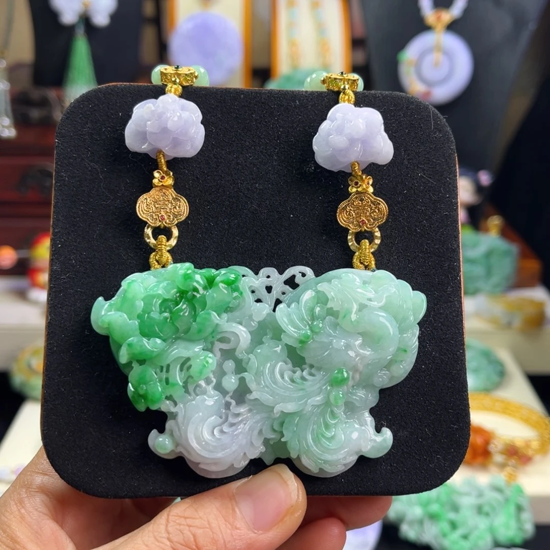 颈饰未镶嵌翡翠天然翡翠