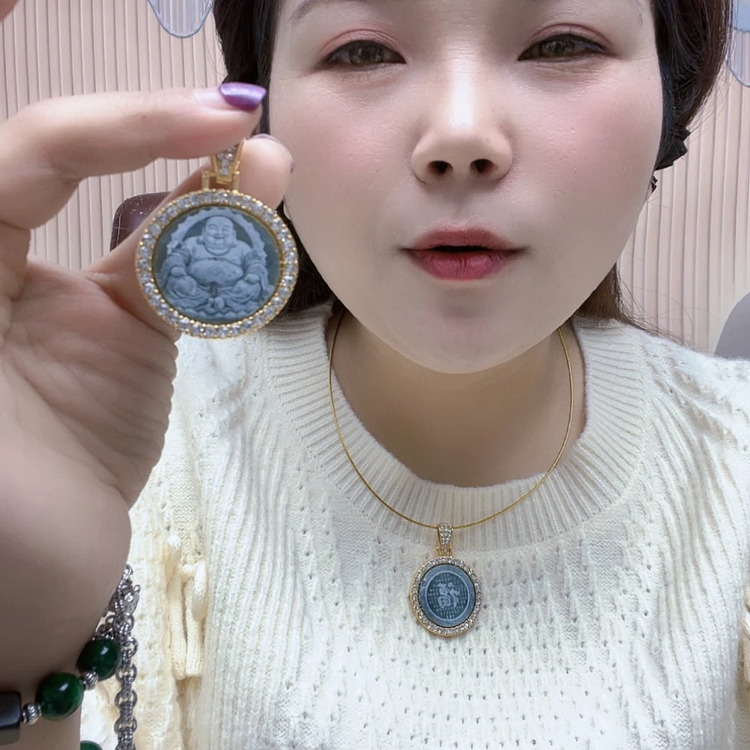 翡翠未镶嵌颈饰项链