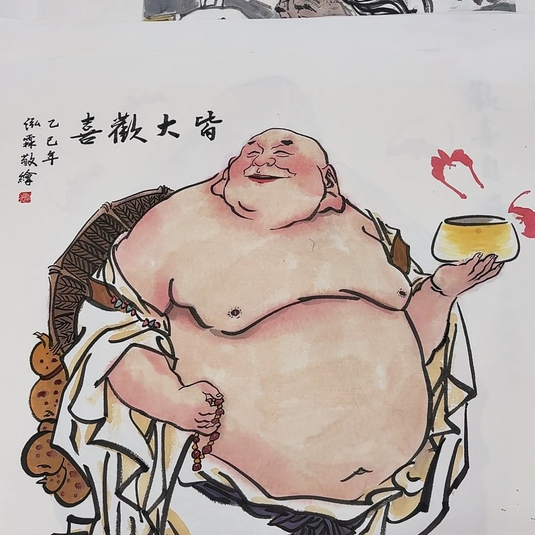 国画四尺斗方人物