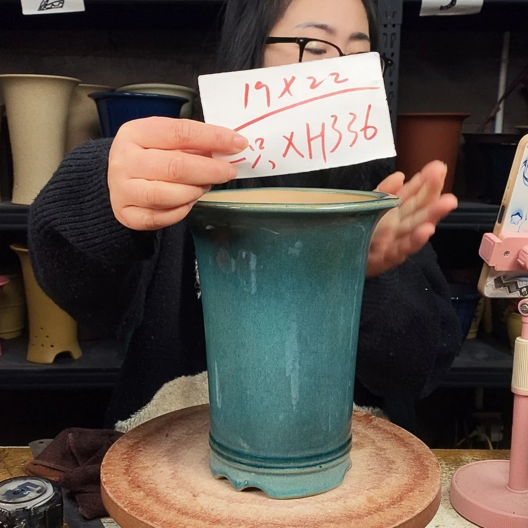 紫砂一只花盆货号XH336