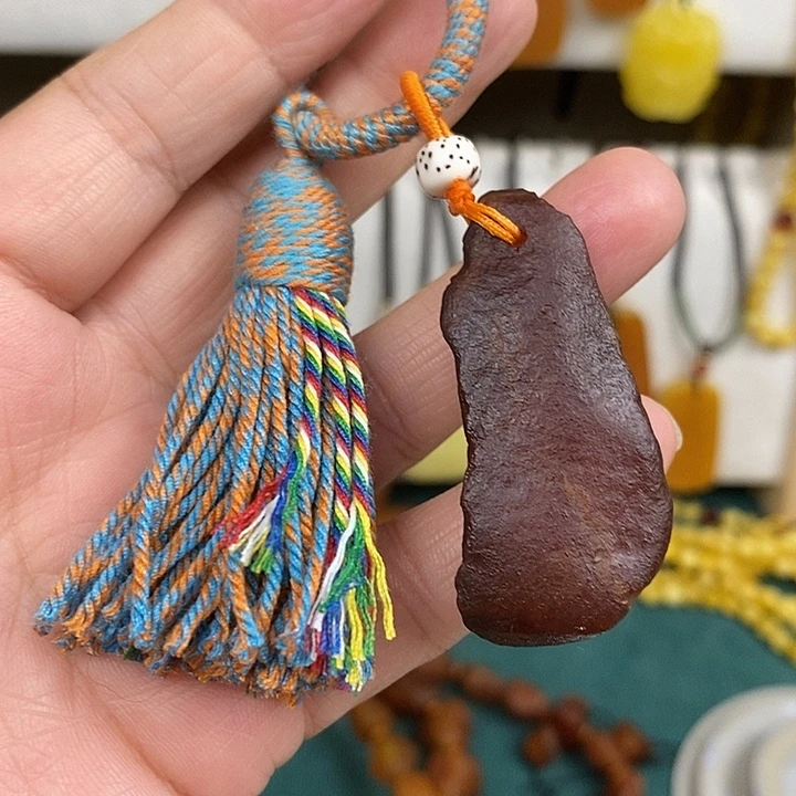 蜜蜡未镶嵌珠宝奇石钥匙扣