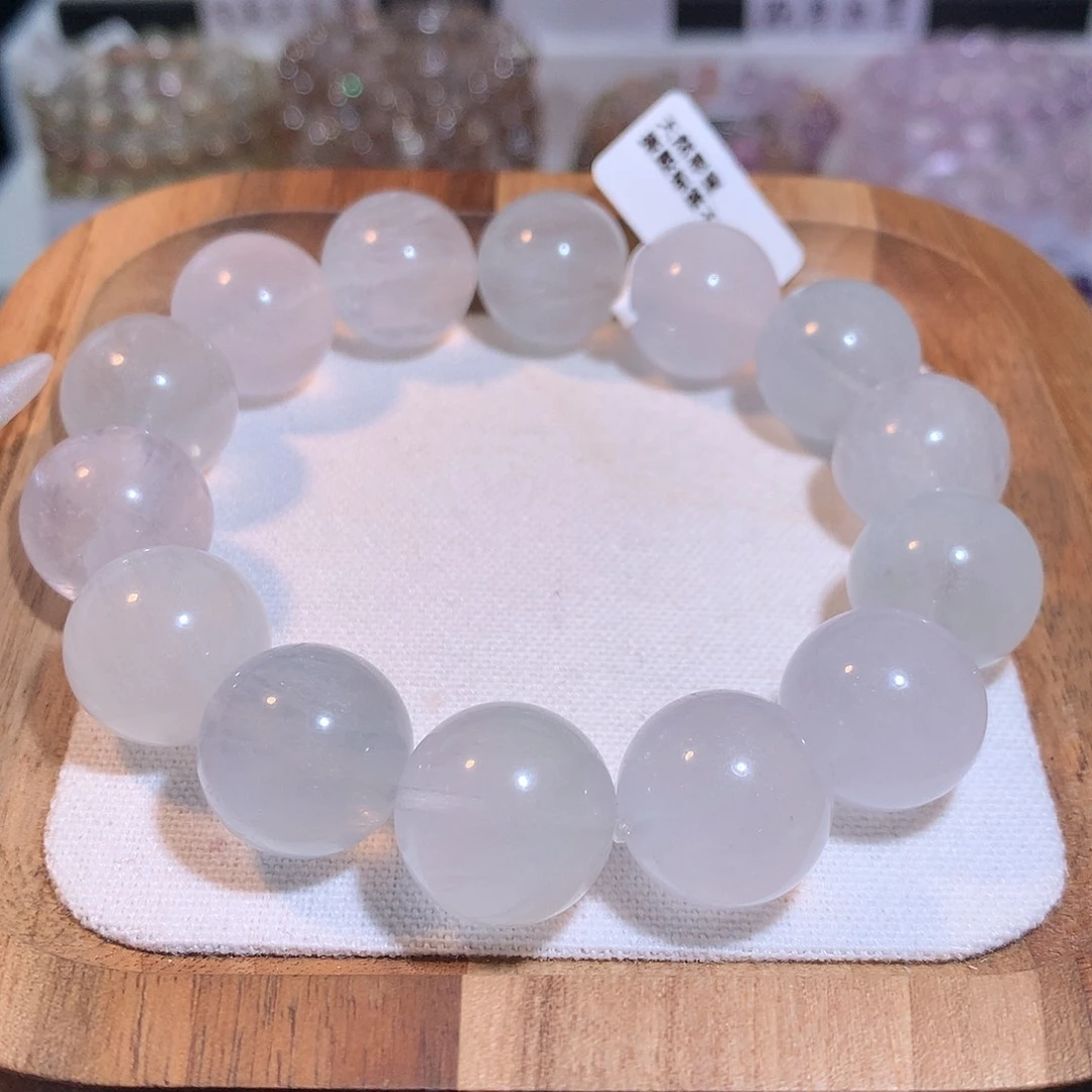 未镶嵌手串水晶拉丝兔毛萤石17mm