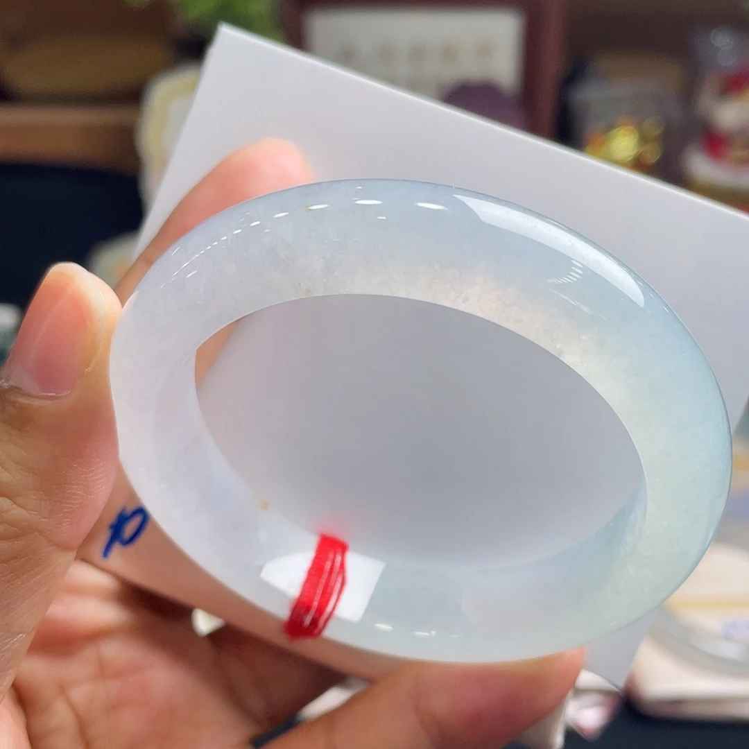 翡翠未镶嵌手镯54.7正圈