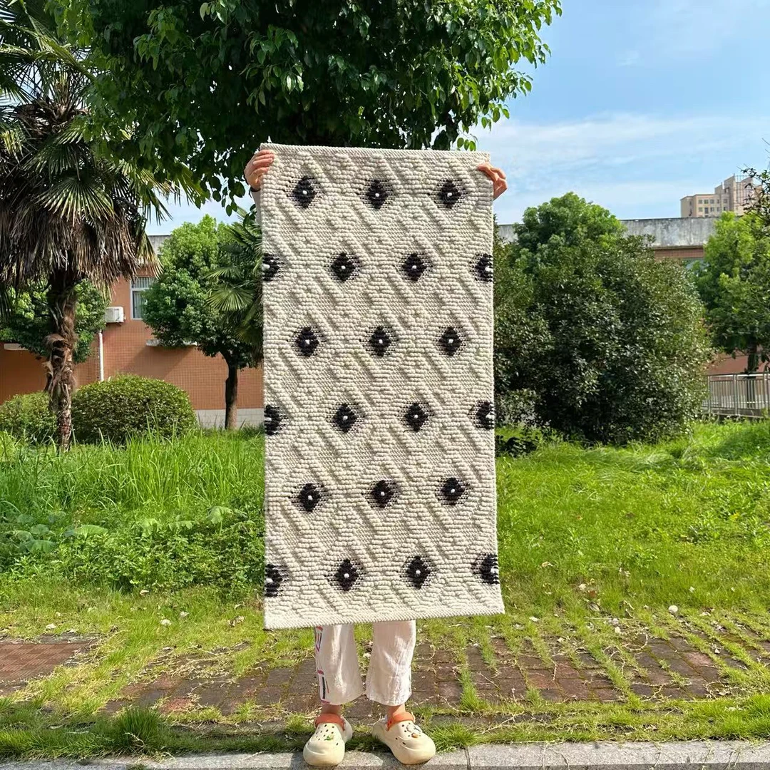 印度黄麻手工地毯进门毯床边毯玄关毯