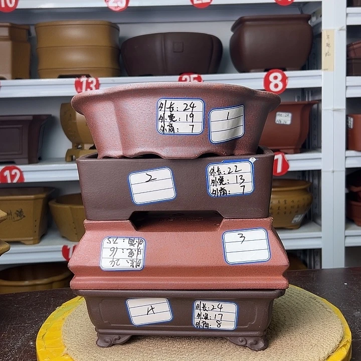 紫砂花盆你在一起