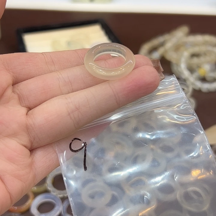 玛瑙/玉髓合金戒指9港12