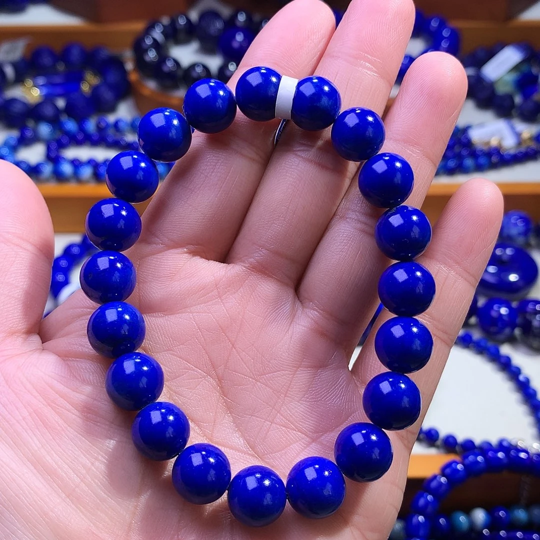 青金石未镶嵌手串10m天花板克莱因蓝3178