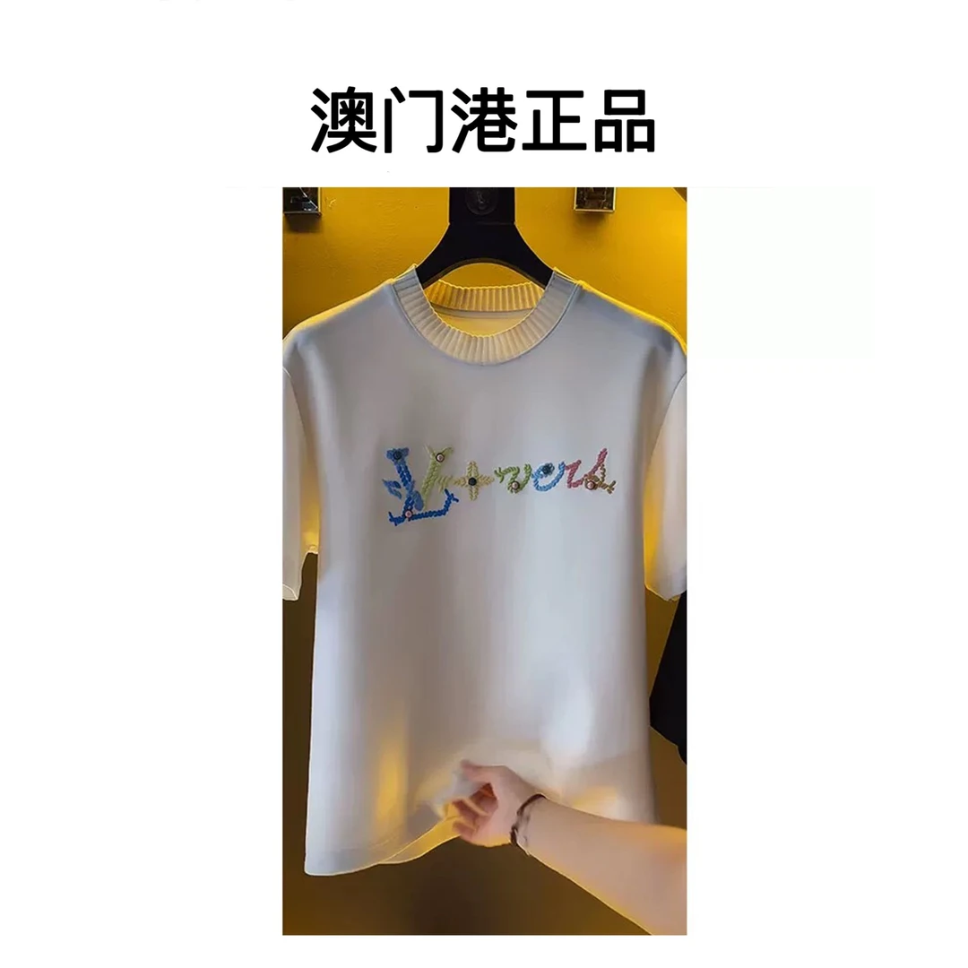 【澳门港正品】彩虹VOUTT撞钉T恤春夏印花圆领半袖休闲时尚夏季