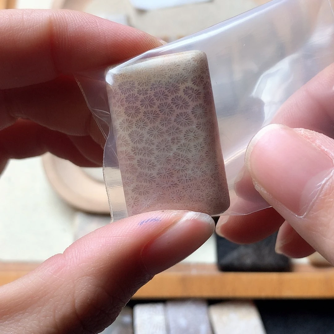 硅化珊瑚（珊瑚玉）颈饰未镶嵌原**茶