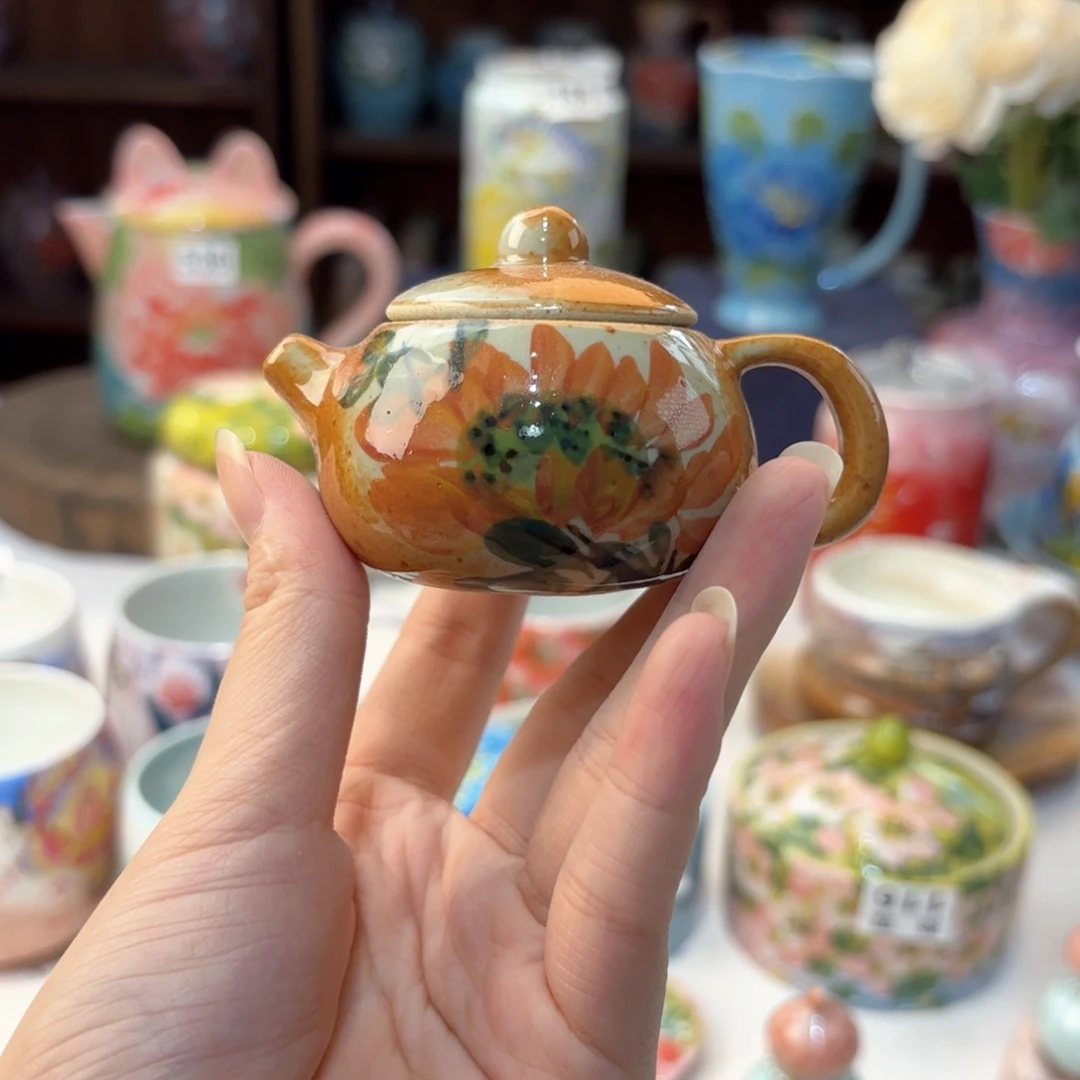 景德镇手绘高温釉下彩陶瓷茶具