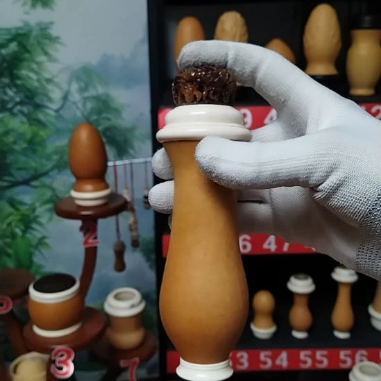 富***贵本长倒载竹蛉葫芦密胺螺丝口树脂蒙心送食勾