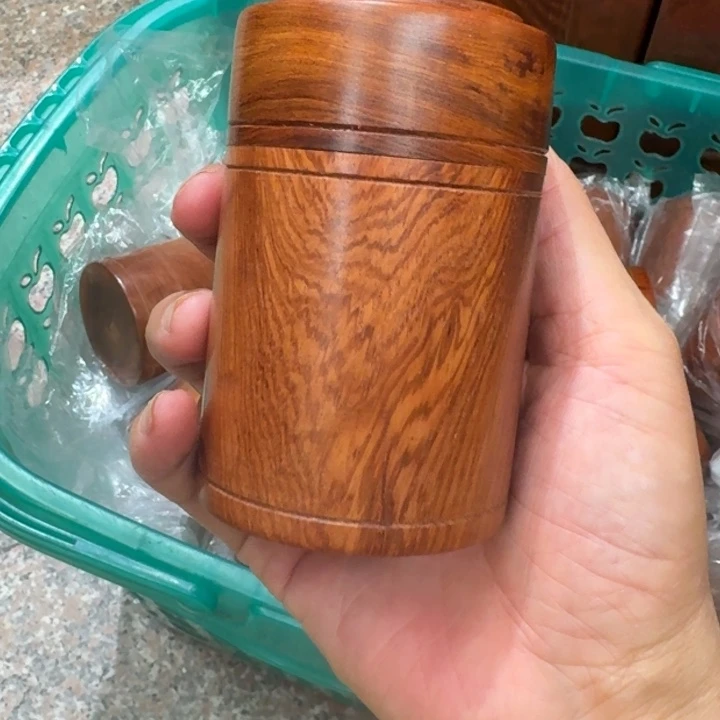 大果紫檀（缅甸花梨）花梨小罐子6-8.8