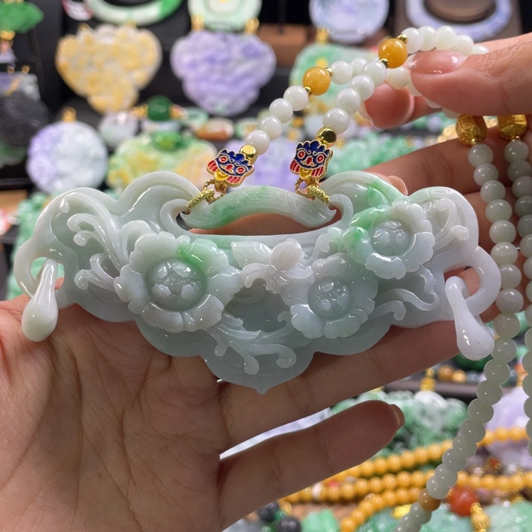 翡翠未镶嵌颈饰代编织