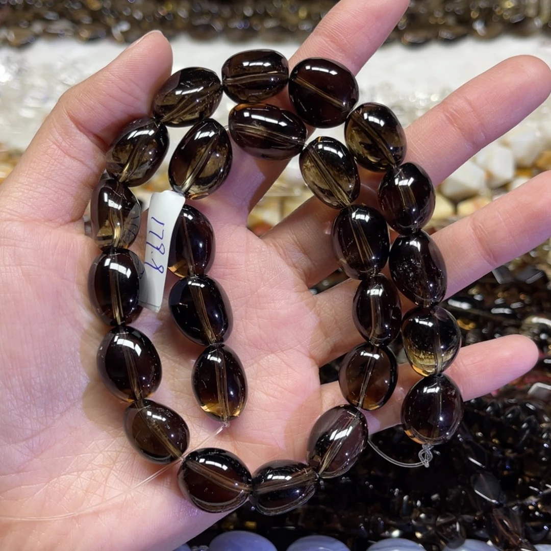 L***l玛瑙/玉髓散珠茶晶