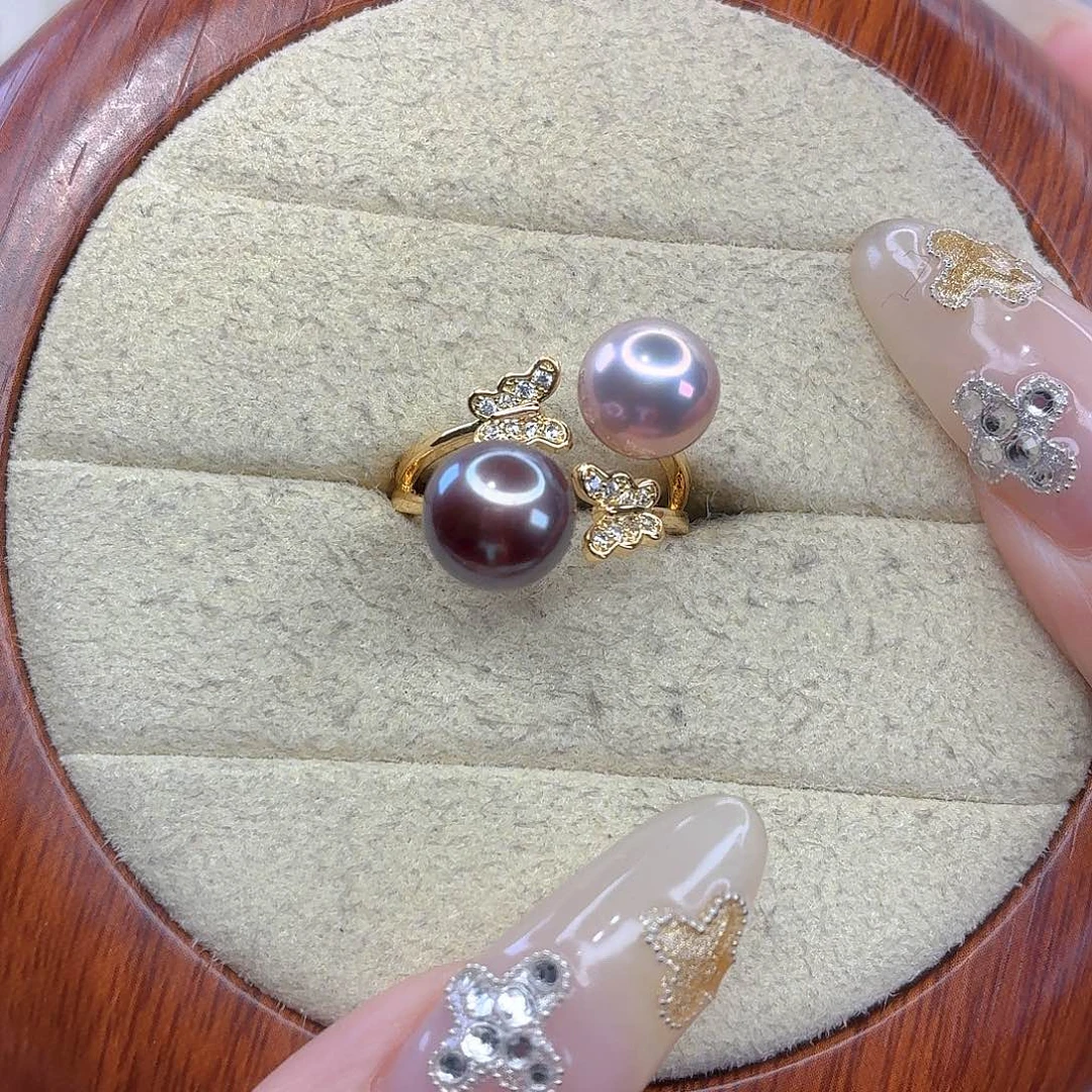 淡水珍珠戒指合金F