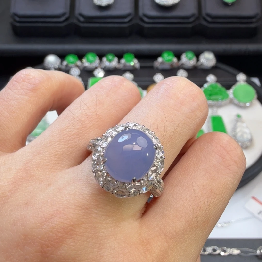 翡翠18K金镶嵌戒指收到货48小时鉴赏期