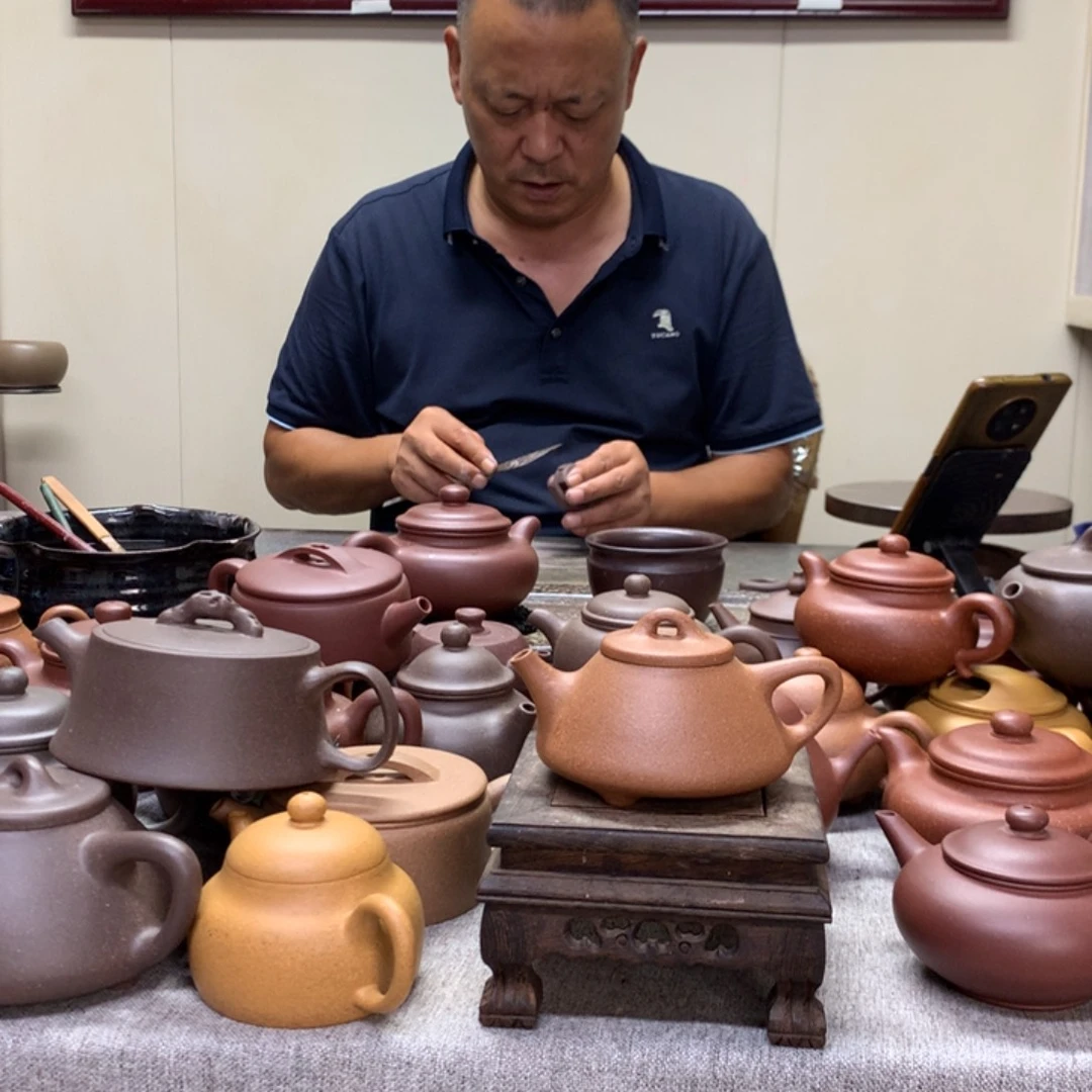 茶壶紫泥黄降坡子冶石瓢140 C半手工制作