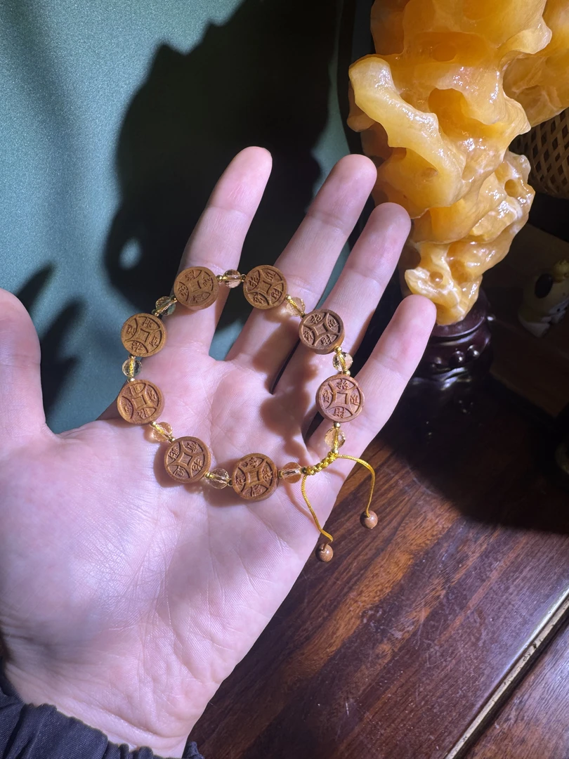 伴茶香【伴茶香】迈索尔老山檀八枚招财进宝钱币