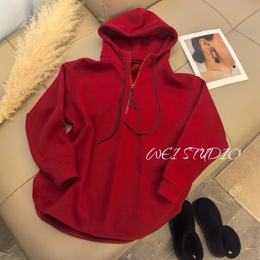 圆脸酥【樱川桃井】小香风秋冬复古红色蝴蝶结显瘦毛衣气质修针织衫