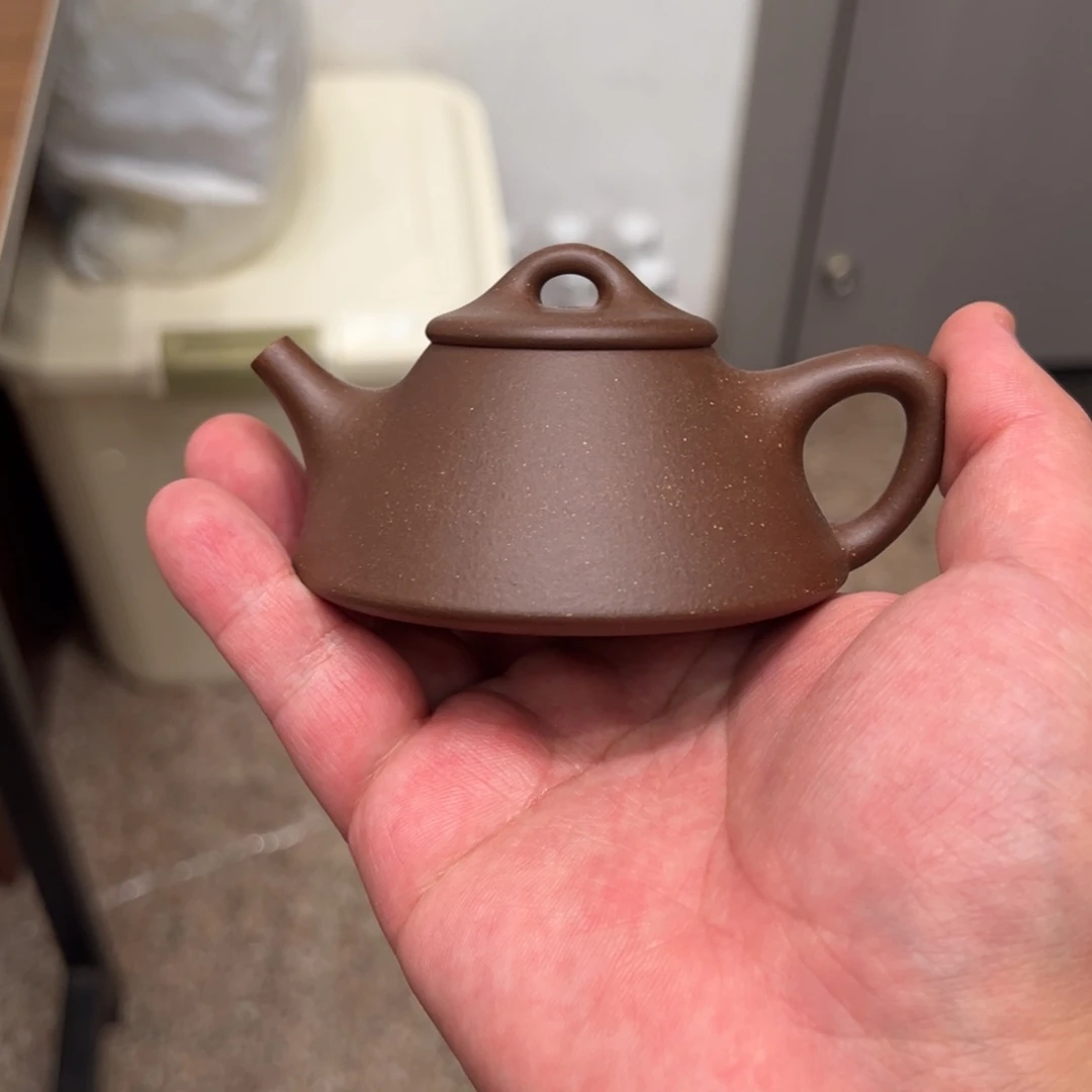茶壶紫砂90cc紫降坡石瓢