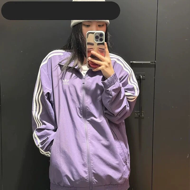 【内部福利】潮流防风中性紫色立领宽松运动休闲外套1456-210#