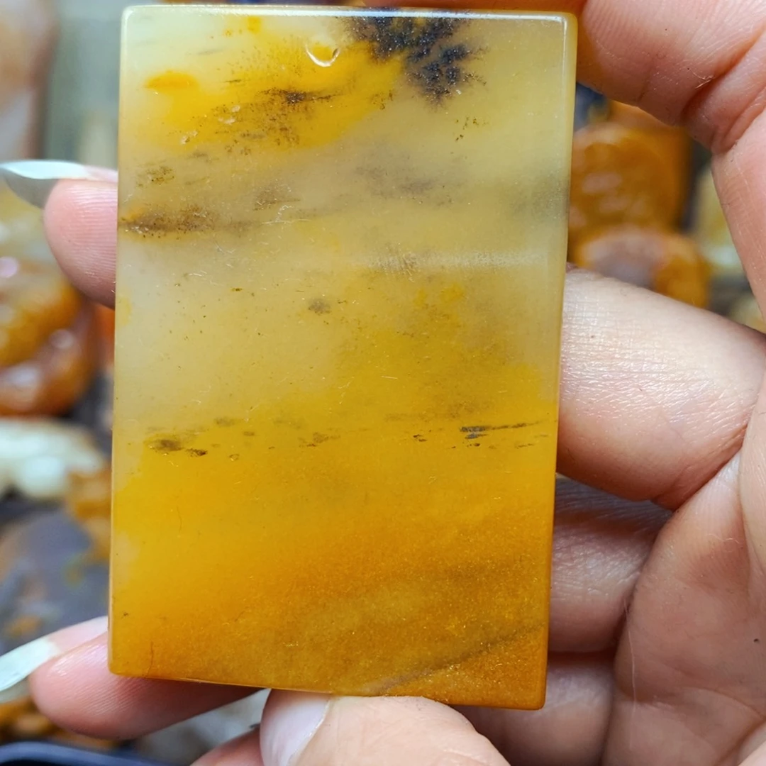 石英质玉（黄龙玉）未镶嵌颈饰