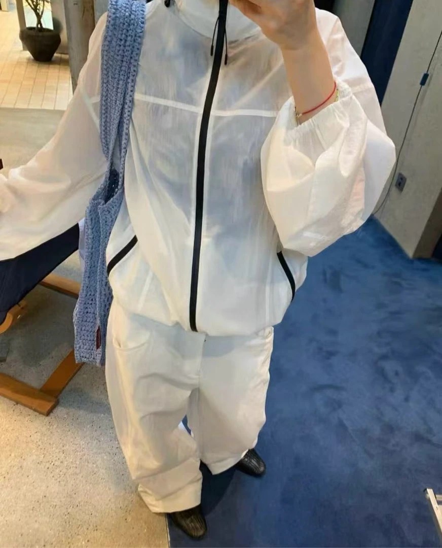 连帽轻薄可调节抽绳防晒衣·25615