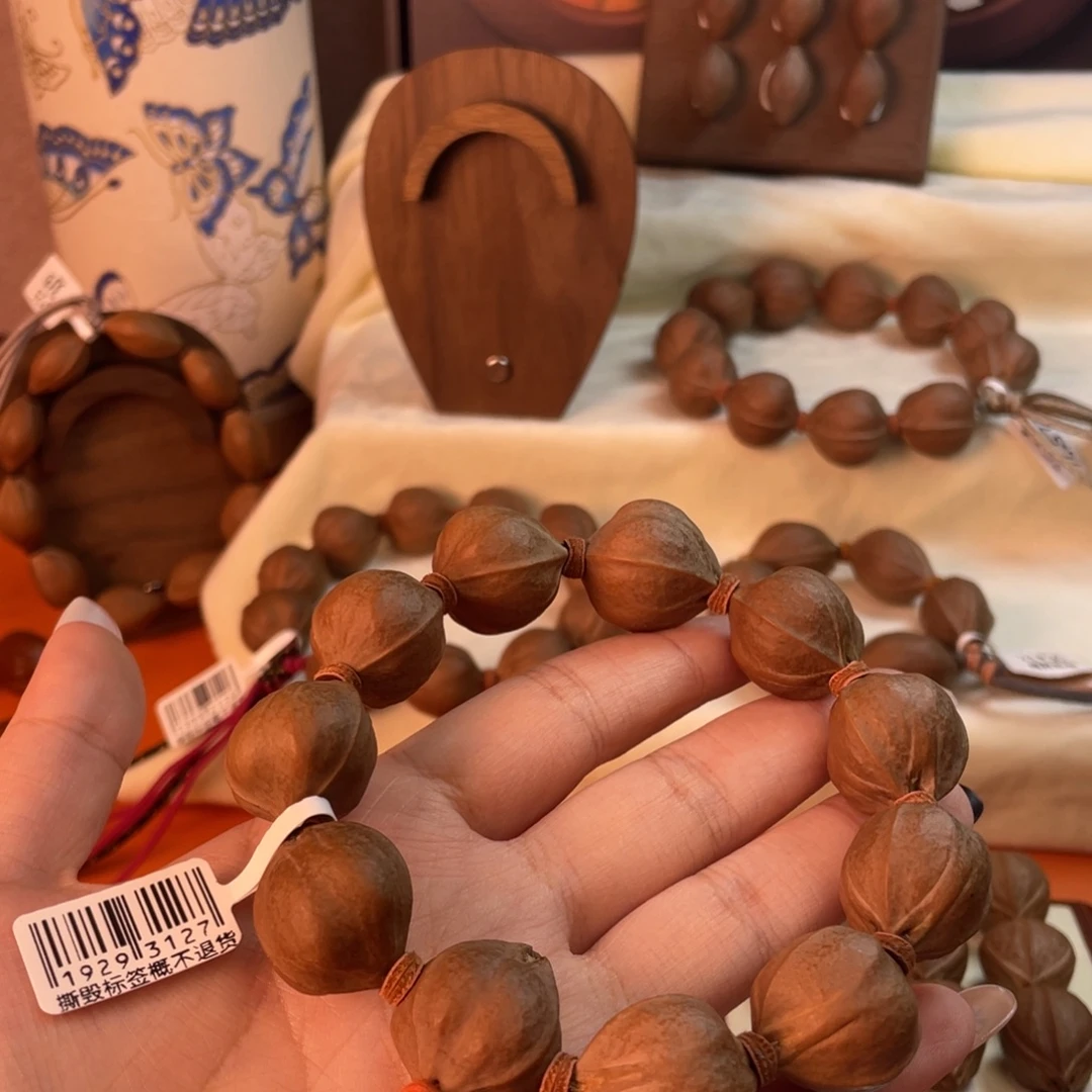 董***圓橄榄核手串/手链2123梅林铁核