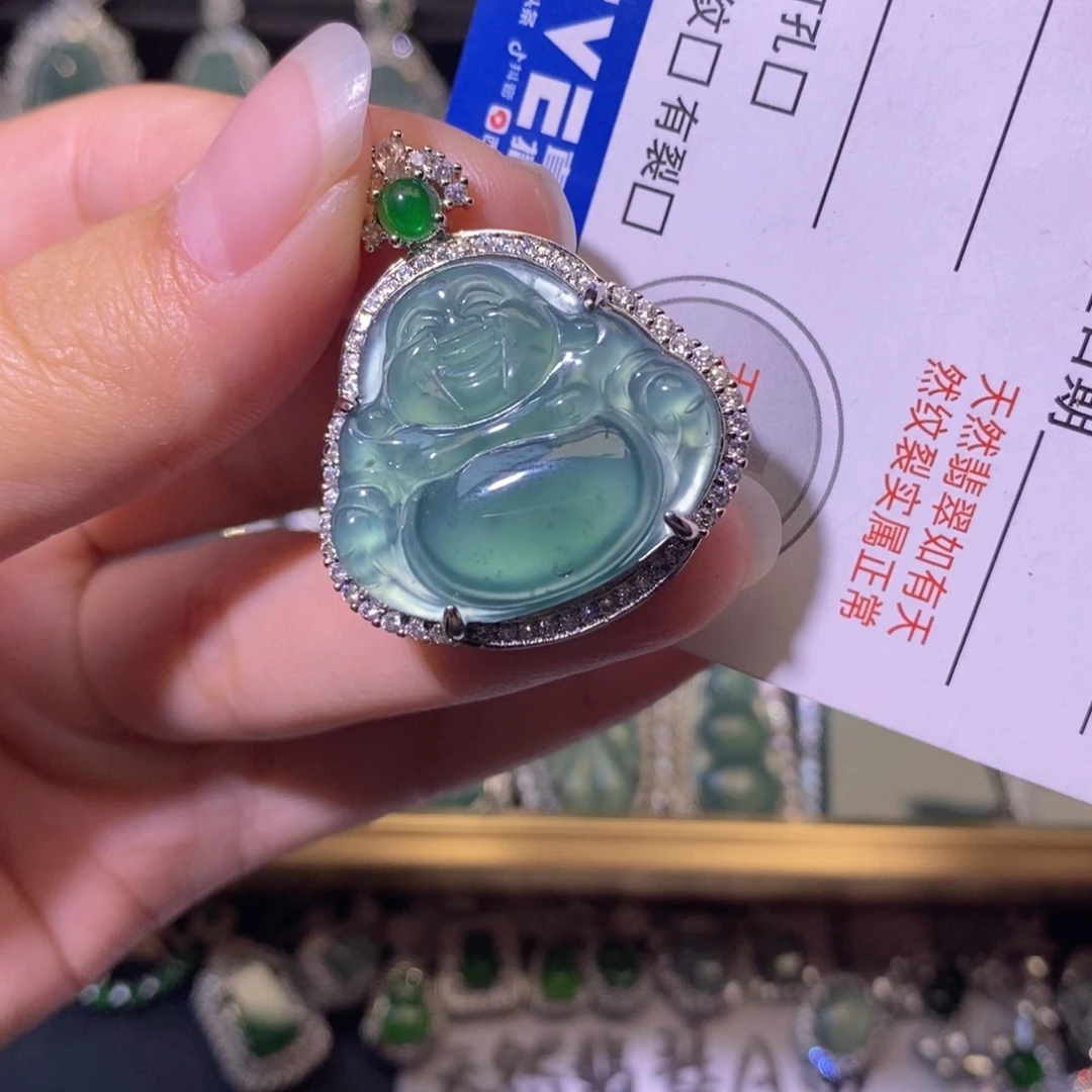 翡翠未镶嵌颈饰天然
