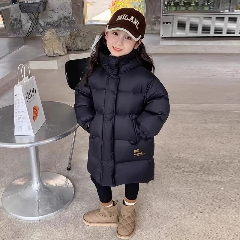 女童羽绒棉服2025新款冬季儿童中长款加厚冬装女宝宝加厚保暖外套