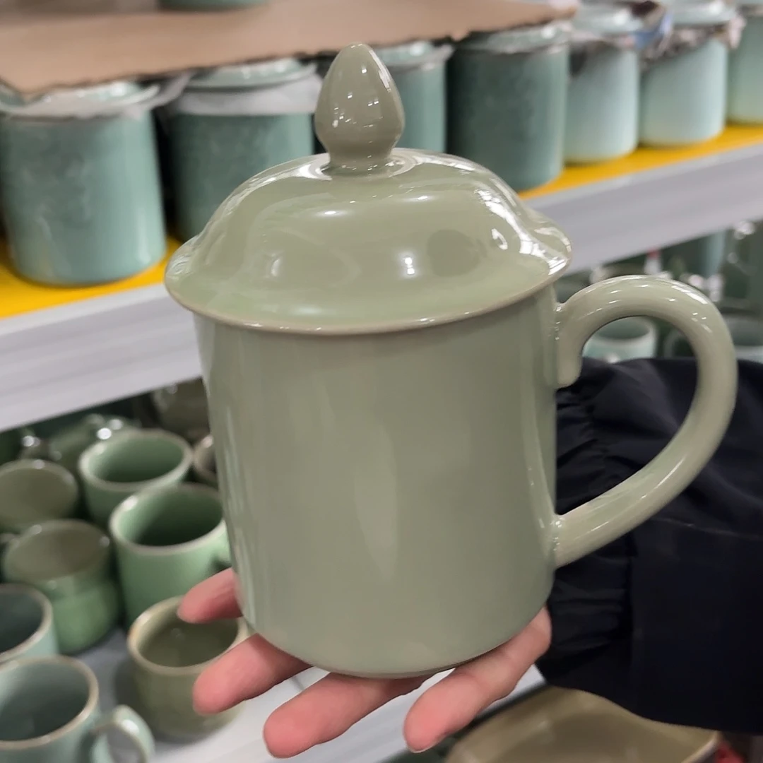 龙泉云间青瓷小米茶器