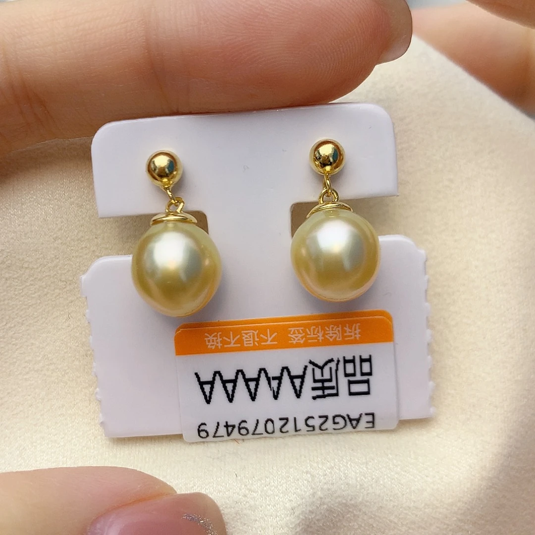 银S925镶嵌海水珍珠耳饰W25