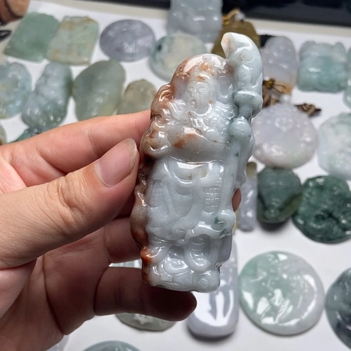 翡翠未镶嵌颈饰关二爷41