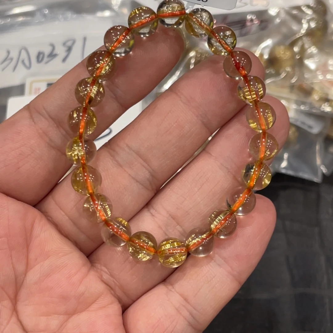 未镶嵌手链水晶aaa0386钛晶