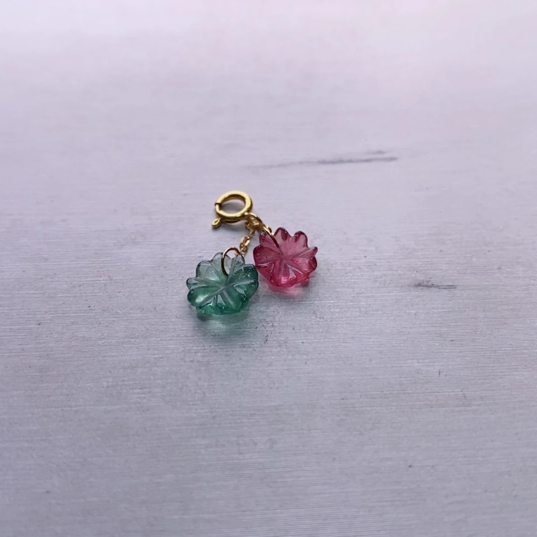 18K金镶嵌小滴溜碧玺碧玺A小滴溜