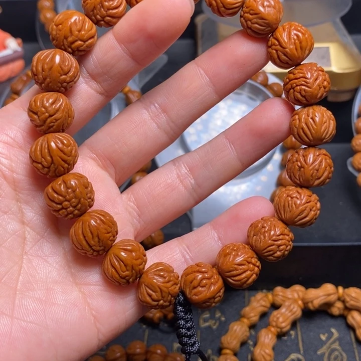 手串桃核龙鳞金蟾纹手持13