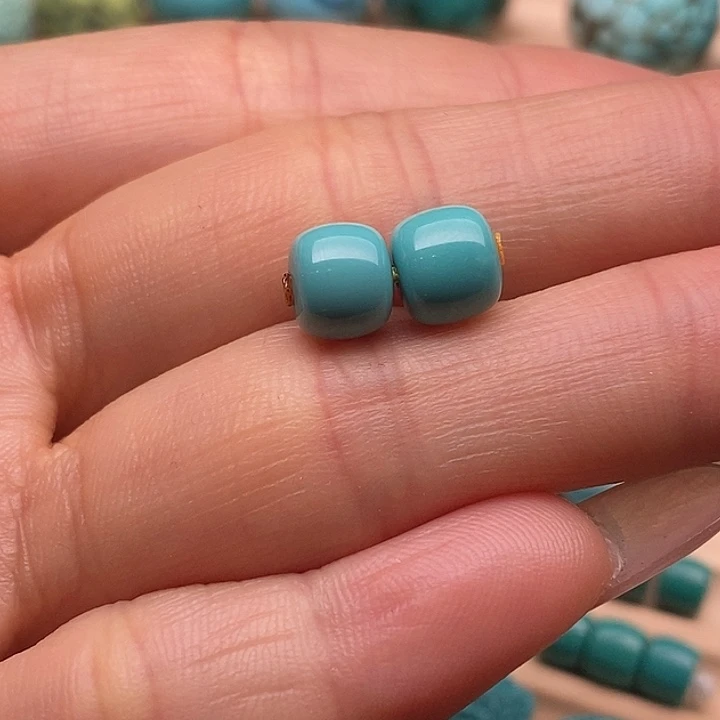 绿松石未镶嵌湖北原矿高瓷无优化绿松石