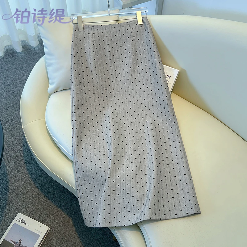 浅灰色西装半身裙女夏季薄款2025新款气质高级感包臀裙a字直筒裙
