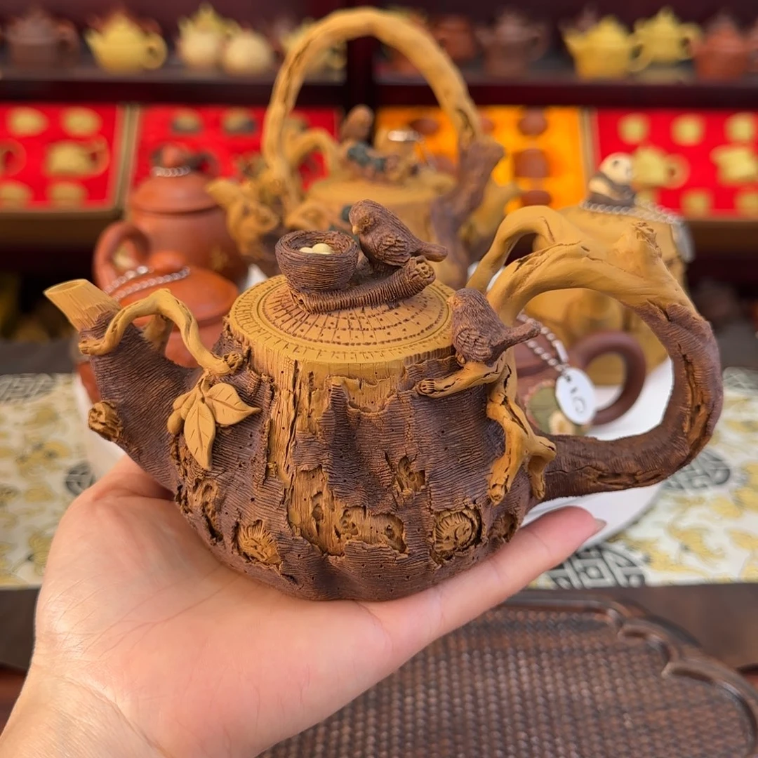 茶壶段泥燕雀归巢