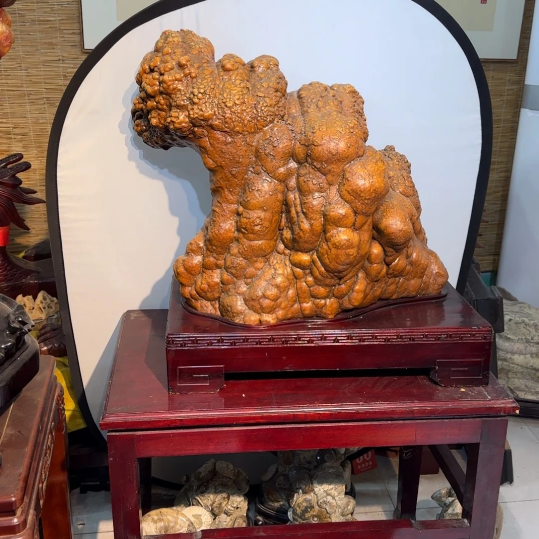 眀***明沙漠漆奇石摆件的一