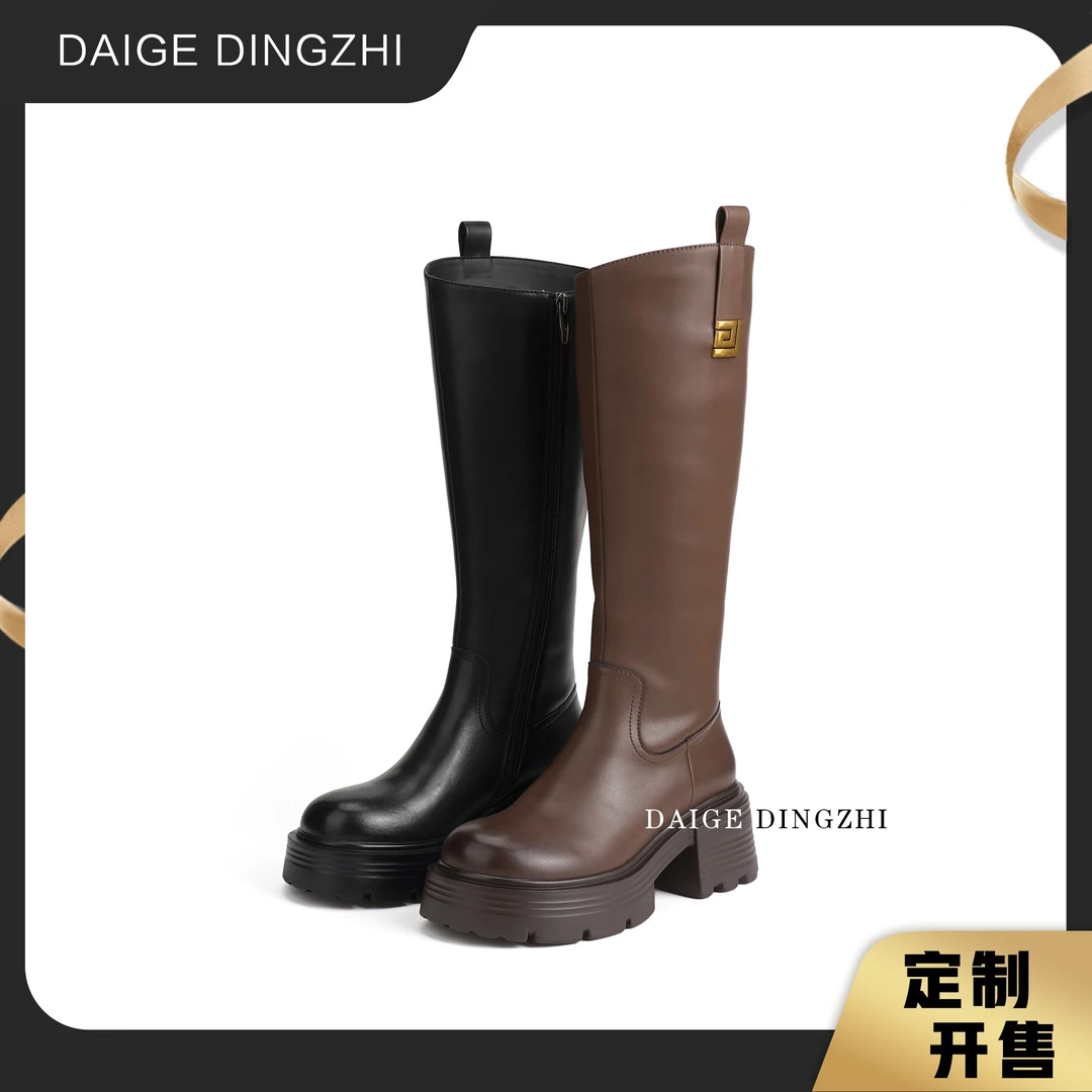 【风景】直筒长筒靴秋冬英伦风增高显瘦长靴*JG999-90&JG999-90A