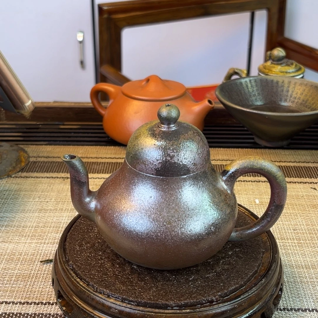 茶壶紫砂底槽清柴烧180cc