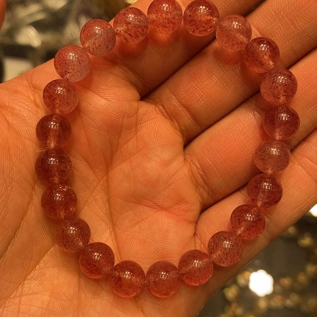 水晶手链未镶嵌卡8草莓晶手链