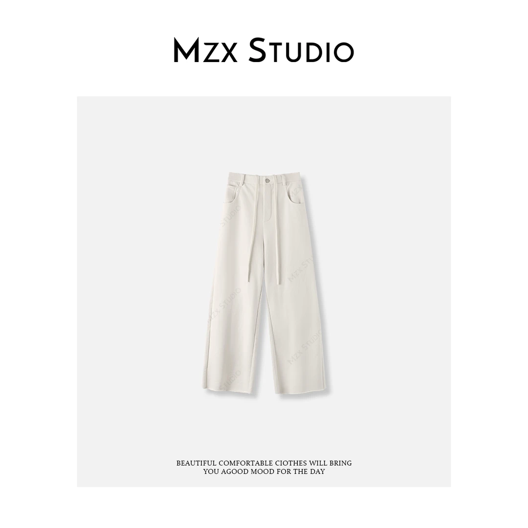 MZX 秋季全棉极简纯色抽绳休闲裤卫裤 KZ10321-R