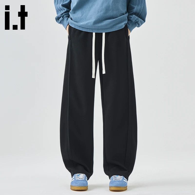 i.t:CHOCOOLATE痞帅宽松休闲裤男款秋冬时尚百搭舒适垂感运动长裤