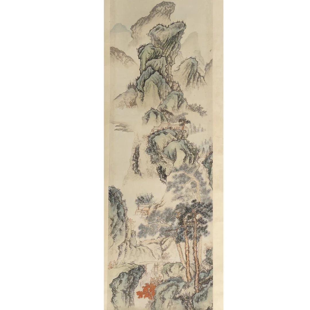 LOT.66 《山水》130*32cm 纸本设色立轴