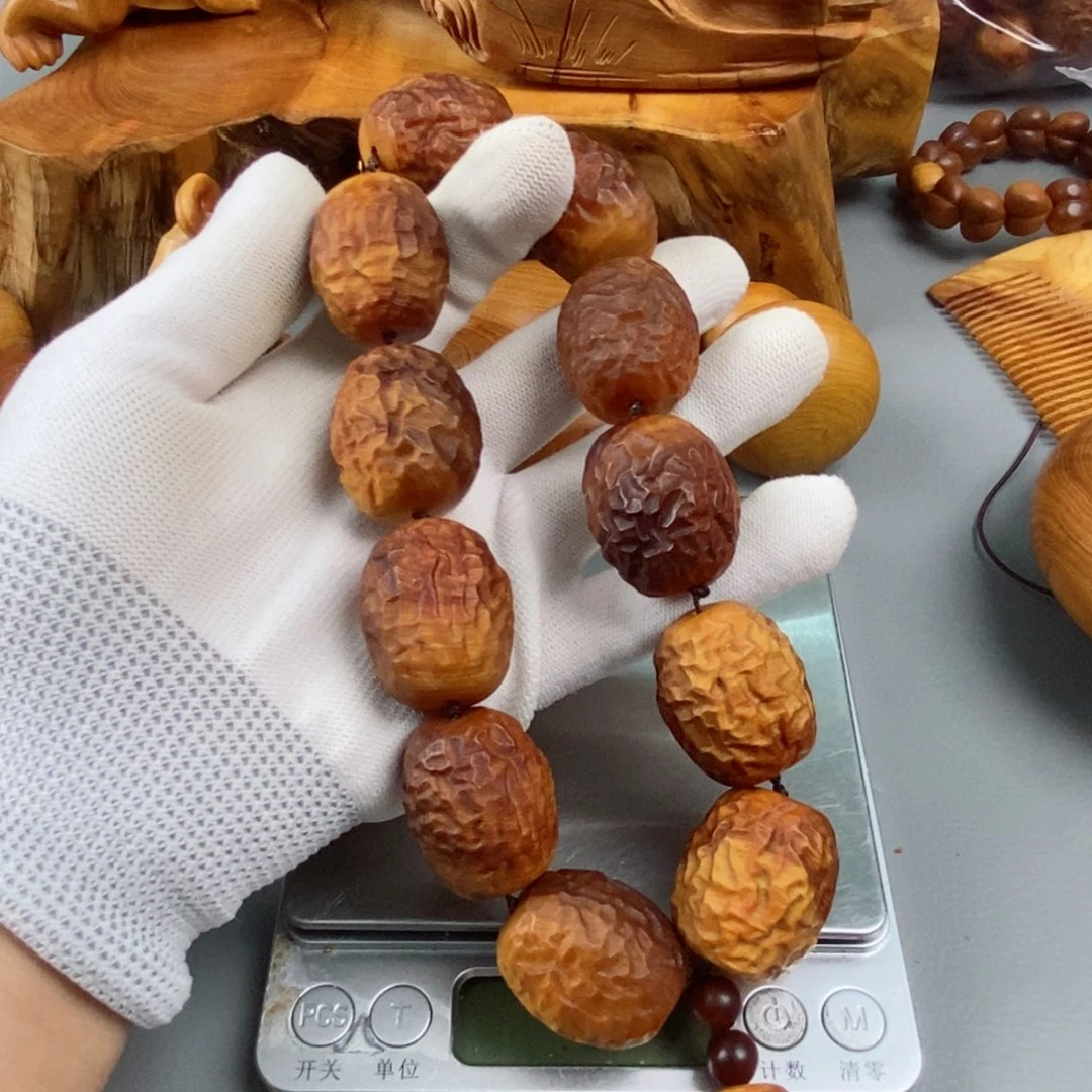 柏木（崖柏）无事牌✨****太行崖柏枣珠手持