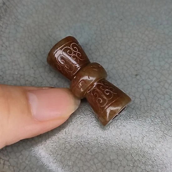 摆件开片瓷器瓷片摆件