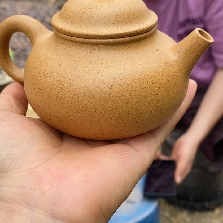 品***茗茶壶紫砂全手黄金段容天200左右的容量