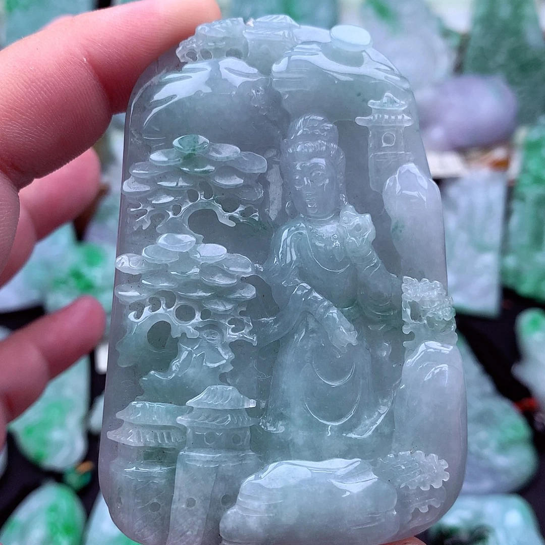 翡翠未镶嵌吊坠(不含链)